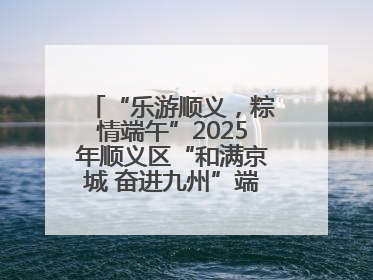“乐游顺义，粽情端午”2025年顺义区“和满京城 奋进九州”端午主题活动启幕
