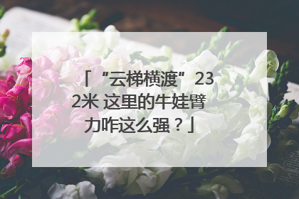 “云梯横渡”232米 这里的牛娃臂力咋这么强？