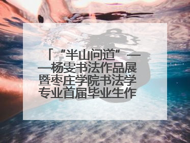 “半山问道”——杨雯书法作品展暨枣庄学院书法学专业首届毕业生作品展在山东省文化馆开幕
