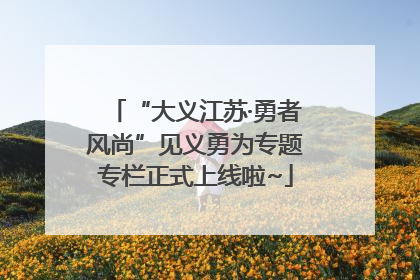 “大义江苏·勇者风尚”见义勇为专题专栏正式上线啦~