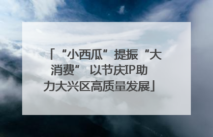 “小西瓜”提振“大消费” 以节庆IP助力大兴区高质量发展