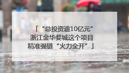 “总投资逾10亿元” 浙江金华婺城这个项目精准强链“火力全开”