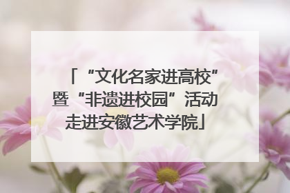 “文化名家进高校”暨“非遗进校园”活动走进安徽艺术学院