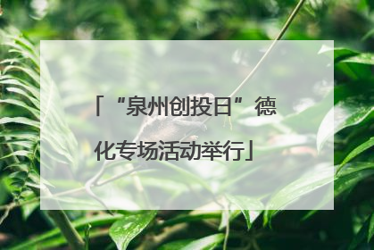 “泉州创投日”德化专场活动举行