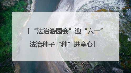 “法治游园会”迎“六一” 法治种子“种”进童心