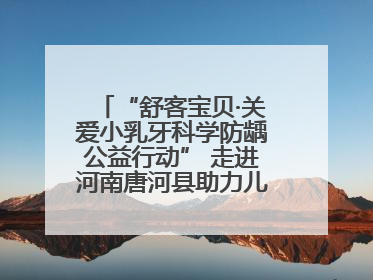 “舒客宝贝·关爱小乳牙科学防龋公益行动” 走进河南唐河县助力儿童口腔健康