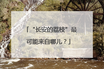 “长安的荔枝”最可能来自哪儿？