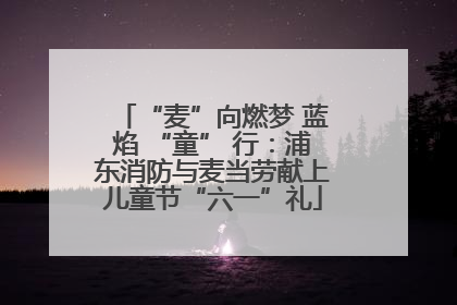 “麦”向燃梦 蓝焰 “童” 行：浦东消防与麦当劳献上儿童节“六一”礼