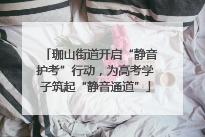 珈山街道开启“静音护考”行动，为高考学子筑起“静音通道”