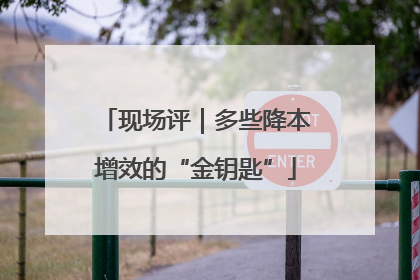 现场评｜多些降本增效的“金钥匙”