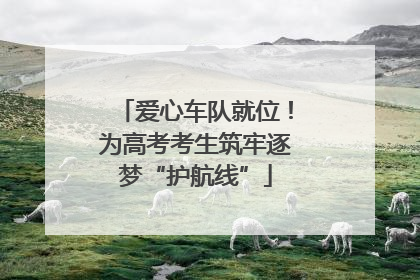 爱心车队就位！为高考考生筑牢逐梦“护航线”