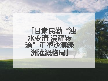 甘肃民勤“浊水变清 漫灌转滴”重塑沙漠绿洲灌溉格局