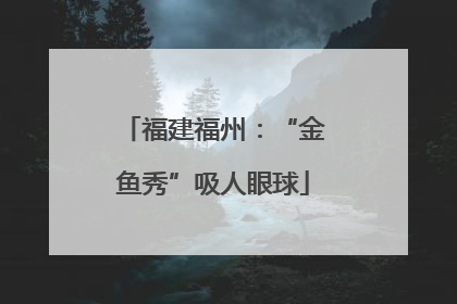 福建福州：“金鱼秀”吸人眼球