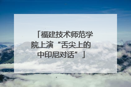 福建技术师范学院上演“舌尖上的中印尼对话”