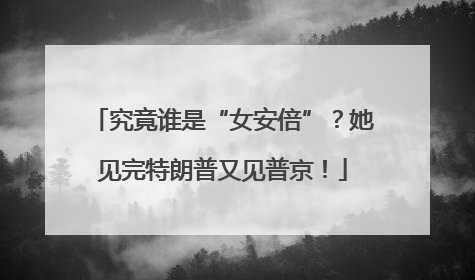 究竟谁是“女安倍”？她见完特朗普又见普京！