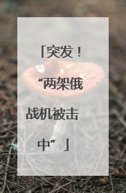 突发！“两架俄战机被击中”