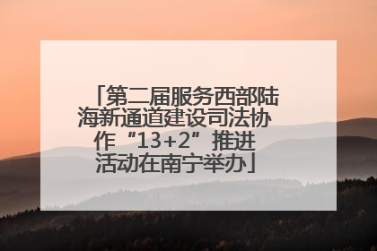第二届服务西部陆海新通道建设司法协作“13+2”推进活动在南宁举办