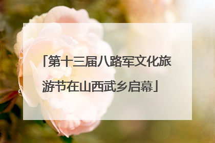 第十三届八路军文化旅游节在山西武乡启幕