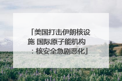 美国打击伊朗核设施 国际原子能机构：核安全急剧恶化