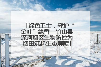 绿色卫士，守护“金叶”飘香—竹山县深河烟区生物防控为烟田筑起生态屏障