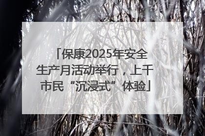 保康2025年安全生产月活动举行，上千市民“沉浸式”体验