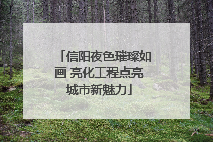 信阳夜色璀璨如画 亮化工程点亮城市新魅力