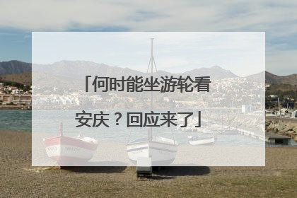 何时能坐游轮看安庆？回应来了