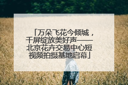 万朵飞花今倾城，千屏绽放美好声——北京花卉交易中心短视频拍摄基地启幕