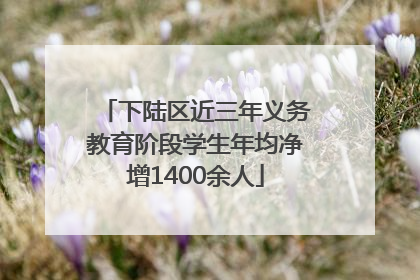 下陆区近三年义务教育阶段学生年均净增1400余人