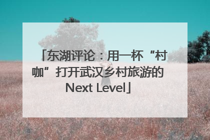 东湖评论：用一杯“村咖”打开武汉乡村旅游的Next Level