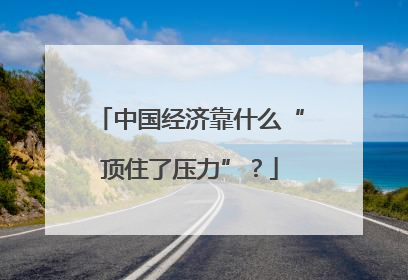 中国经济靠什么“顶住了压力”？