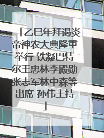乙巳年拜谒炎帝神农大典隆重举行 铁凝巴特尔王忠林李殿勋张志军林中森等出席 孙伟主持