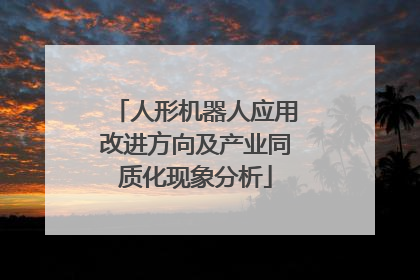 人形机器人应用改进方向及产业同质化现象分析