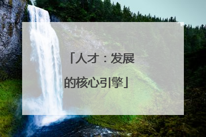 人才：发展的核心引擎