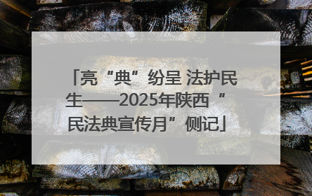 亮“典”纷呈 法护民生——2025年陕西“民法典宣传月”侧记