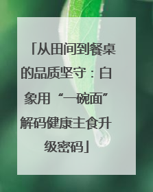从田间到餐桌的品质坚守：白象用“一碗面”解码健康主食升级密码