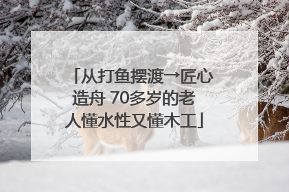 从打鱼摆渡→匠心造舟 70多岁的老人懂水性又懂木工