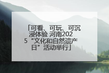 可看、可玩、可沉浸体验 河南2025“文化和自然遗产日”活动举行