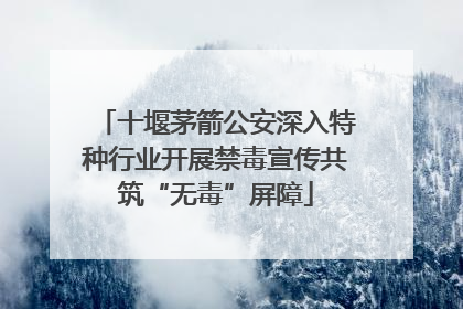 十堰茅箭公安深入特种行业开展禁毒宣传共筑“无毒”屏障