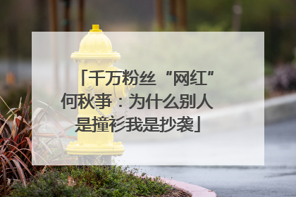 千万粉丝“网红”何秋亊：为什么别人是撞衫我是抄袭