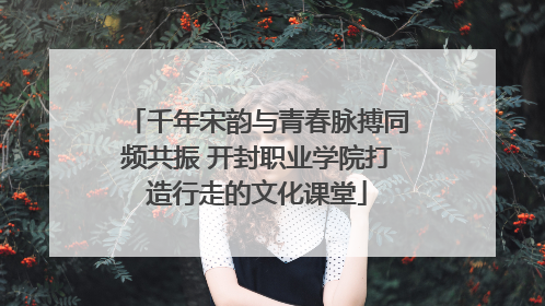 千年宋韵与青春脉搏同频共振 开封职业学院打造行走的文化课堂