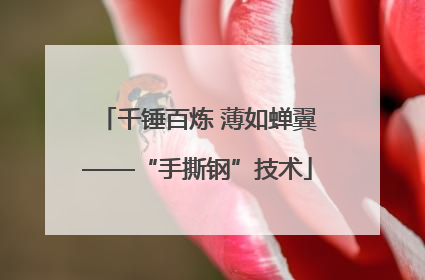 千锤百炼 薄如蝉翼——“手撕钢”技术