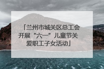 兰州市城关区总工会开展“六一”儿童节关爱职工子女活动