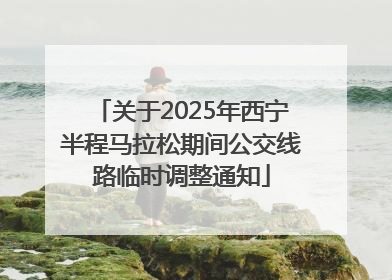 关于2025年西宁半程马拉松期间公交线路临时调整通知