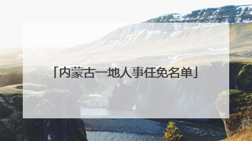 内蒙古一地人事任免名单