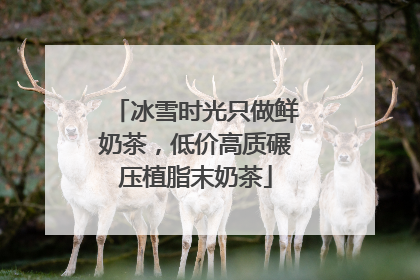 冰雪时光只做鲜奶茶，低价高质碾压植脂末奶茶