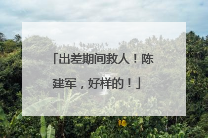 出差期间救人！陈建军，好样的！