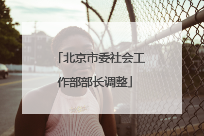 北京市委社会工作部部长调整