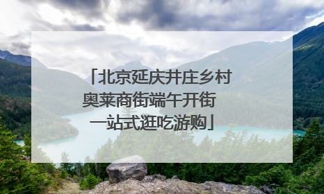 北京延庆井庄乡村奥莱商街端午开街 一站式逛吃游购