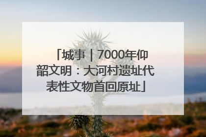 城事｜7000年仰韶文明：大河村遗址代表性文物首回原址
